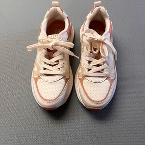 Skechers Women's Cream and Pink Sneakers